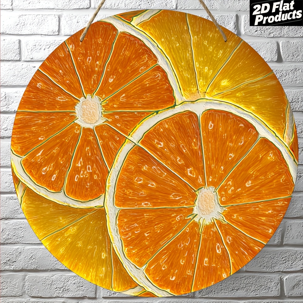 Home Bar And Kitchen - Modern Orange Aluminum Wall Art 12