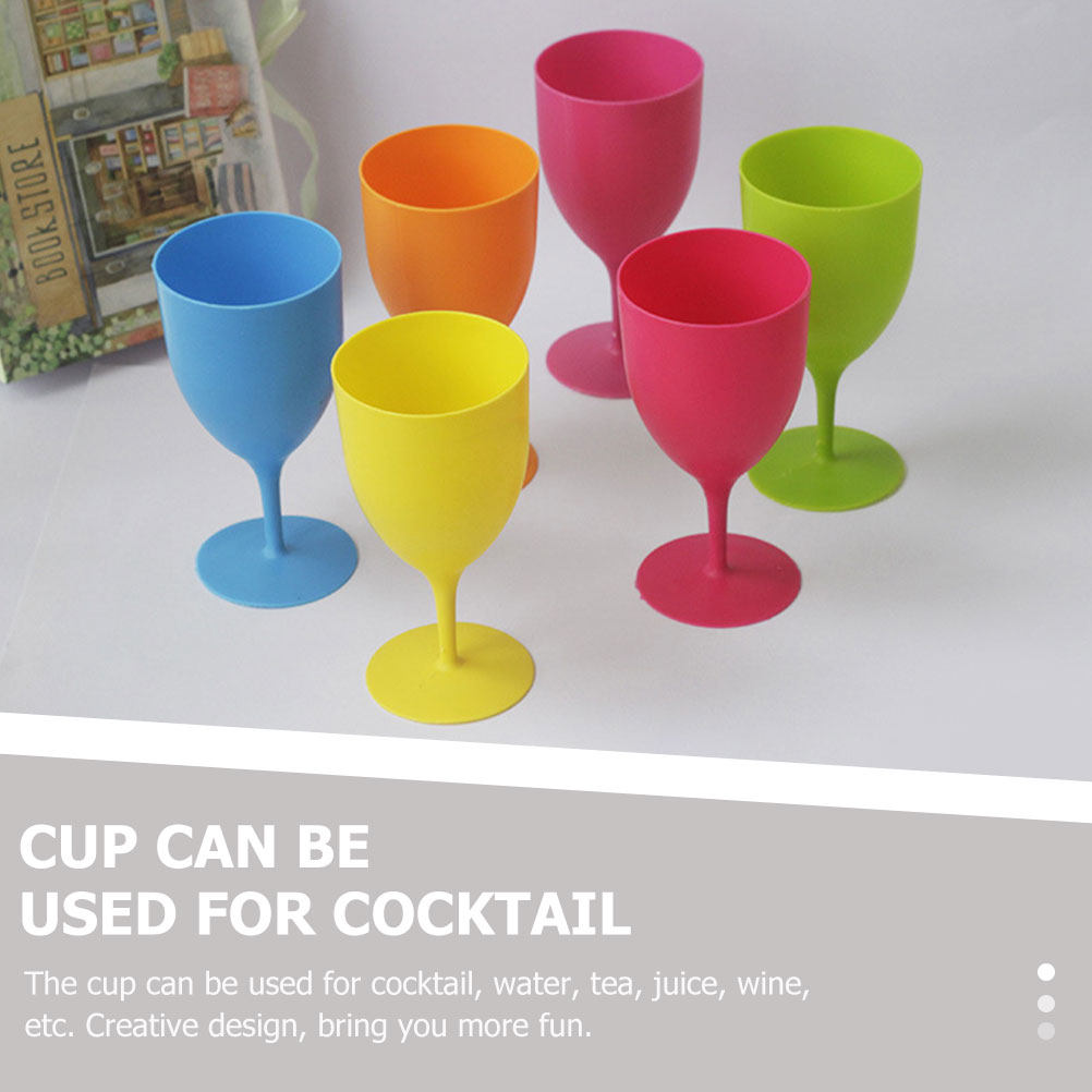 Home Bar Set - 6Pcs Party Wine Goblets Easter Colorful