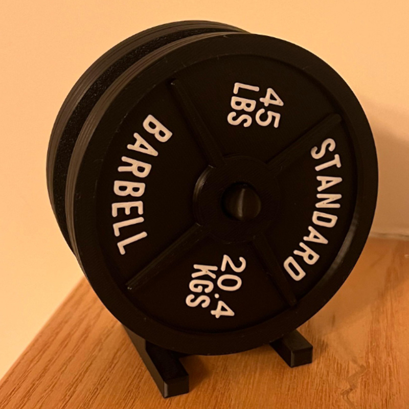 Home Bar Set - Weight Plate Coaster Set Holder Drink