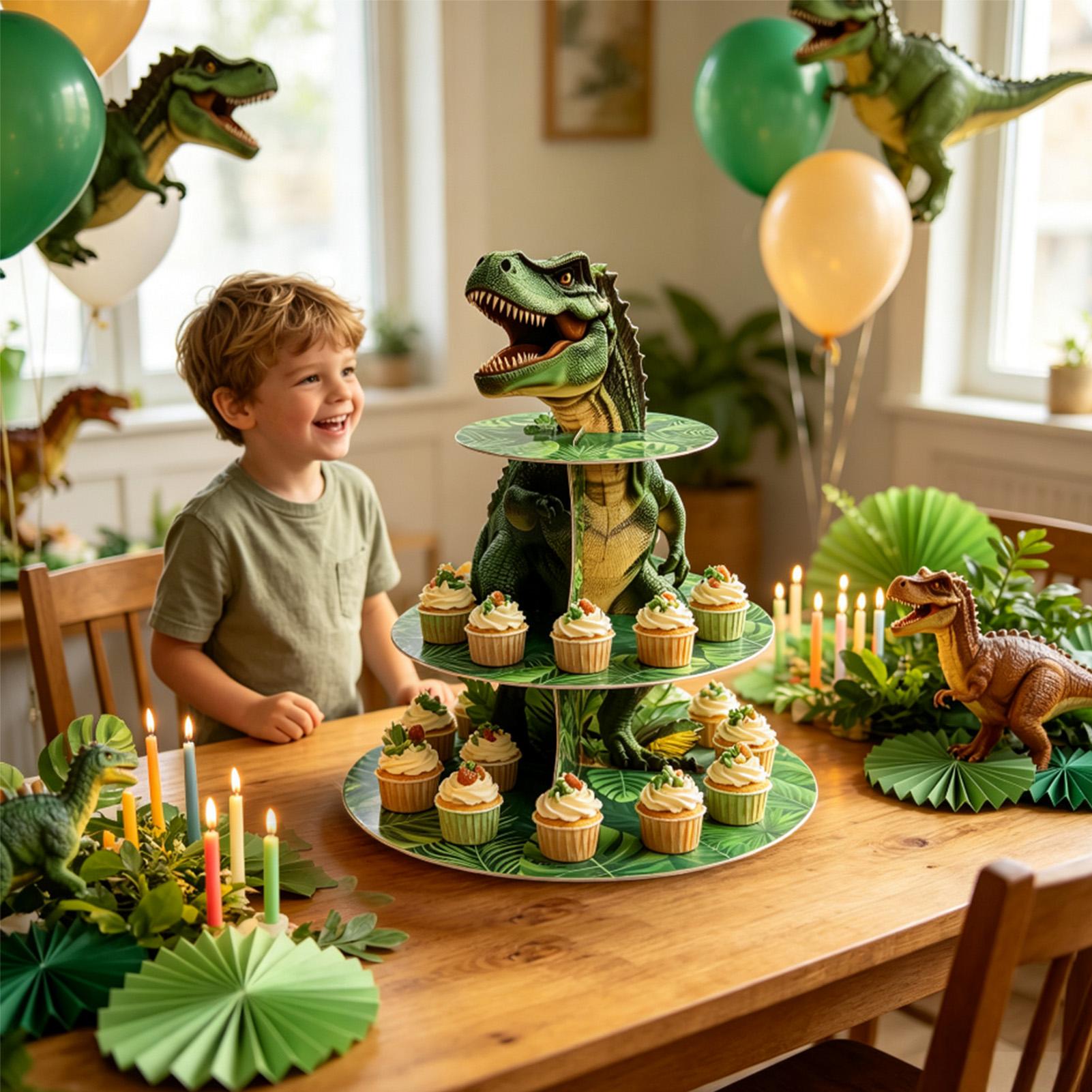 Cupcake Stand 3 Tiers Dinosaur - Home Bar Set recension och pris