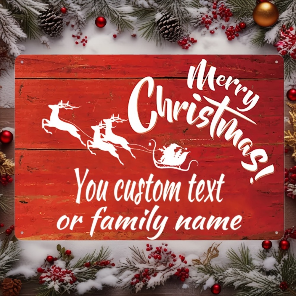 Custom Christmas Name Sign 20. - Home Bar Signs recension och pris