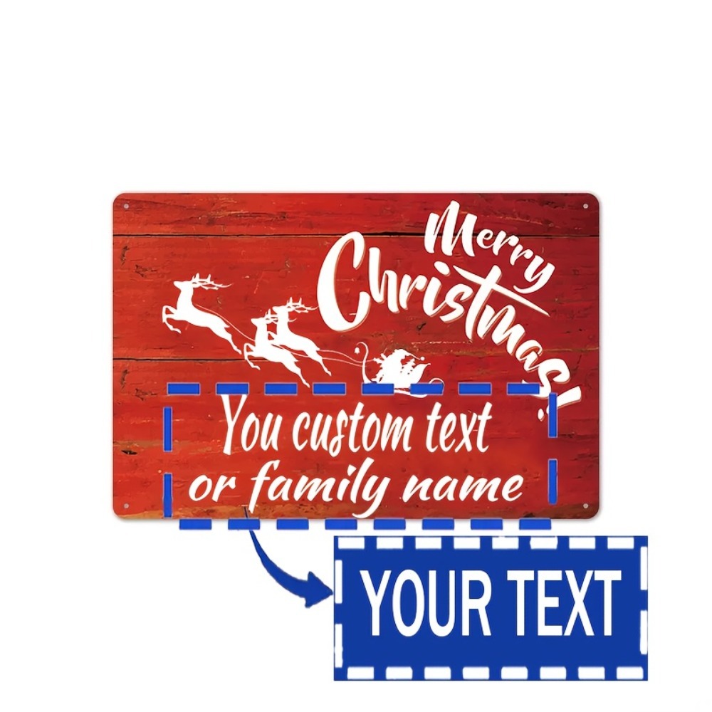 Custom Christmas Name Sign 20. - Home Bar Signs recension och pris