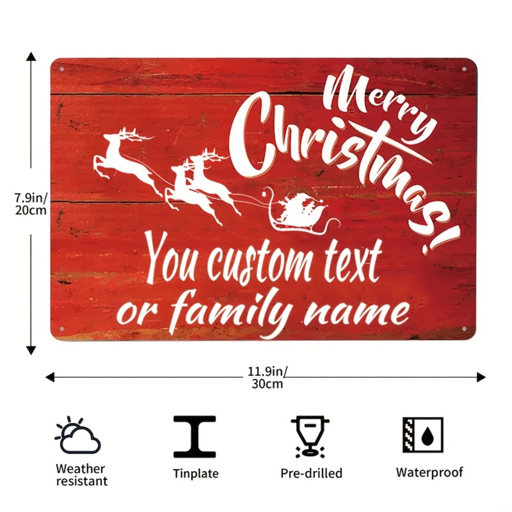 Custom Christmas Name Sign 20. - Home Bar Signs recension och pris