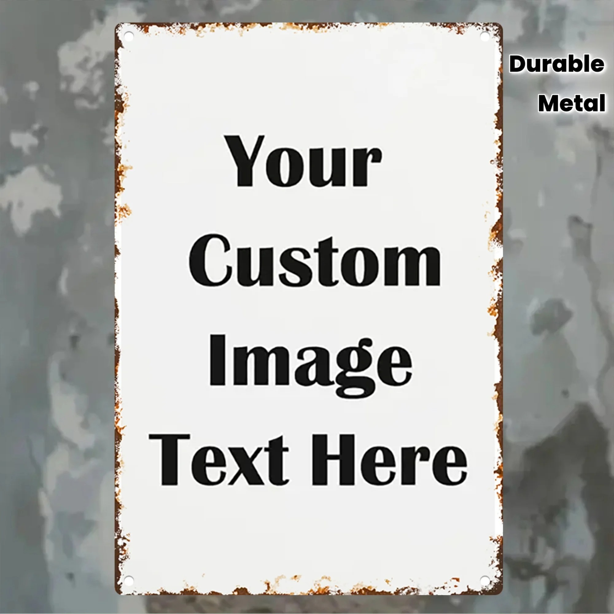 Custom Photo & Text Tin Sign - - Home Bar Signs recension och pris