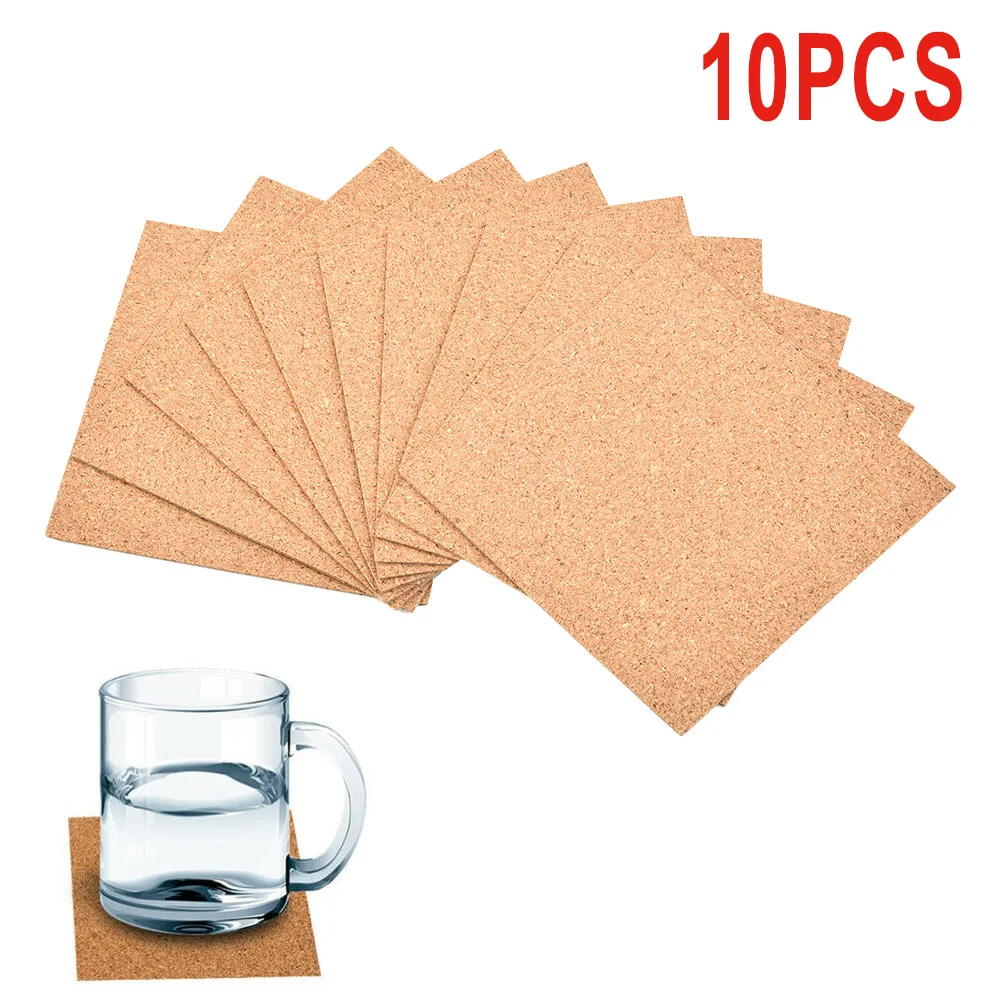 10Pcs Cork Coasters Square Cor - Home Bar Supplies recension och pris