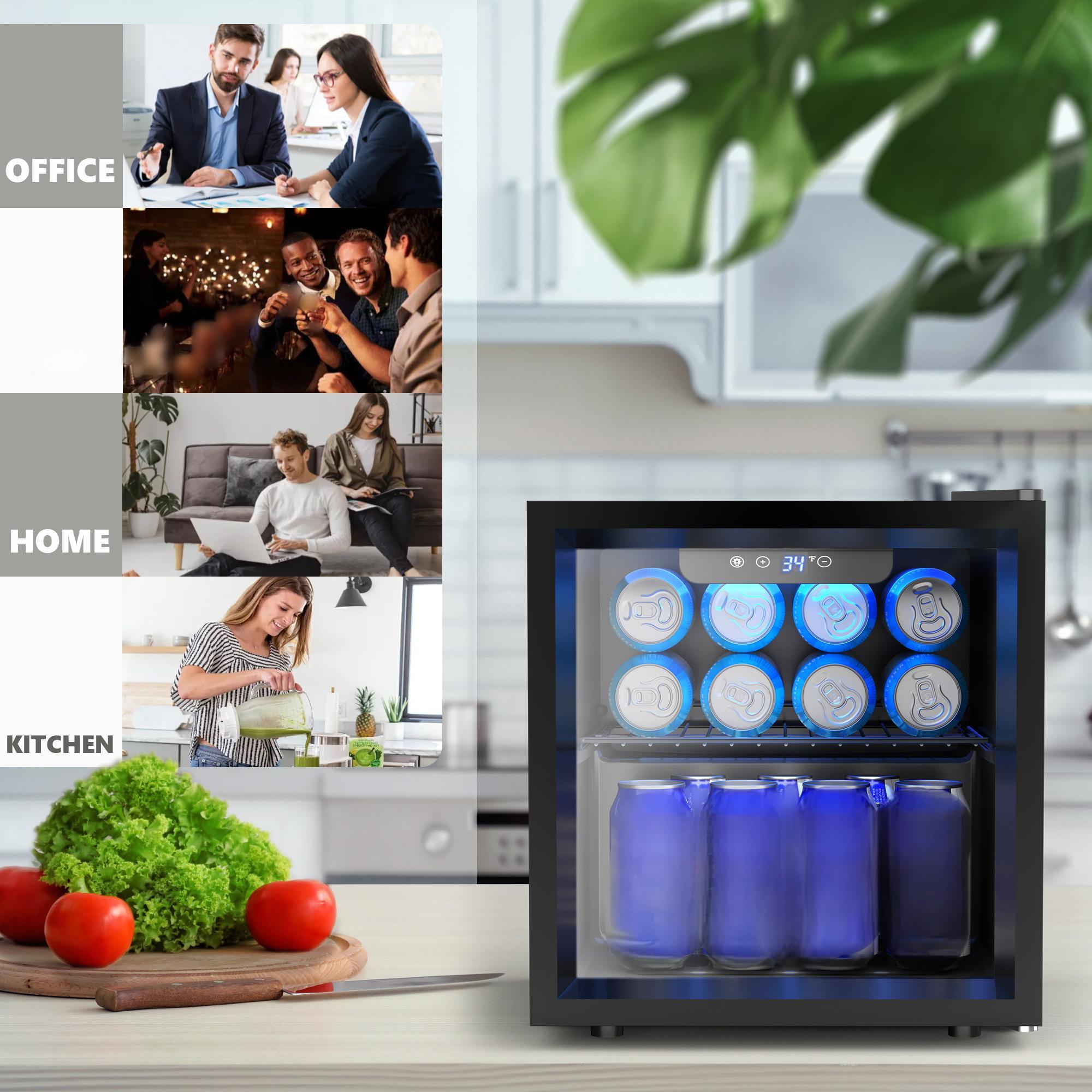 EKOJUCE Glass Door Mini Fridge - Home Bar And Fridge recension och pris