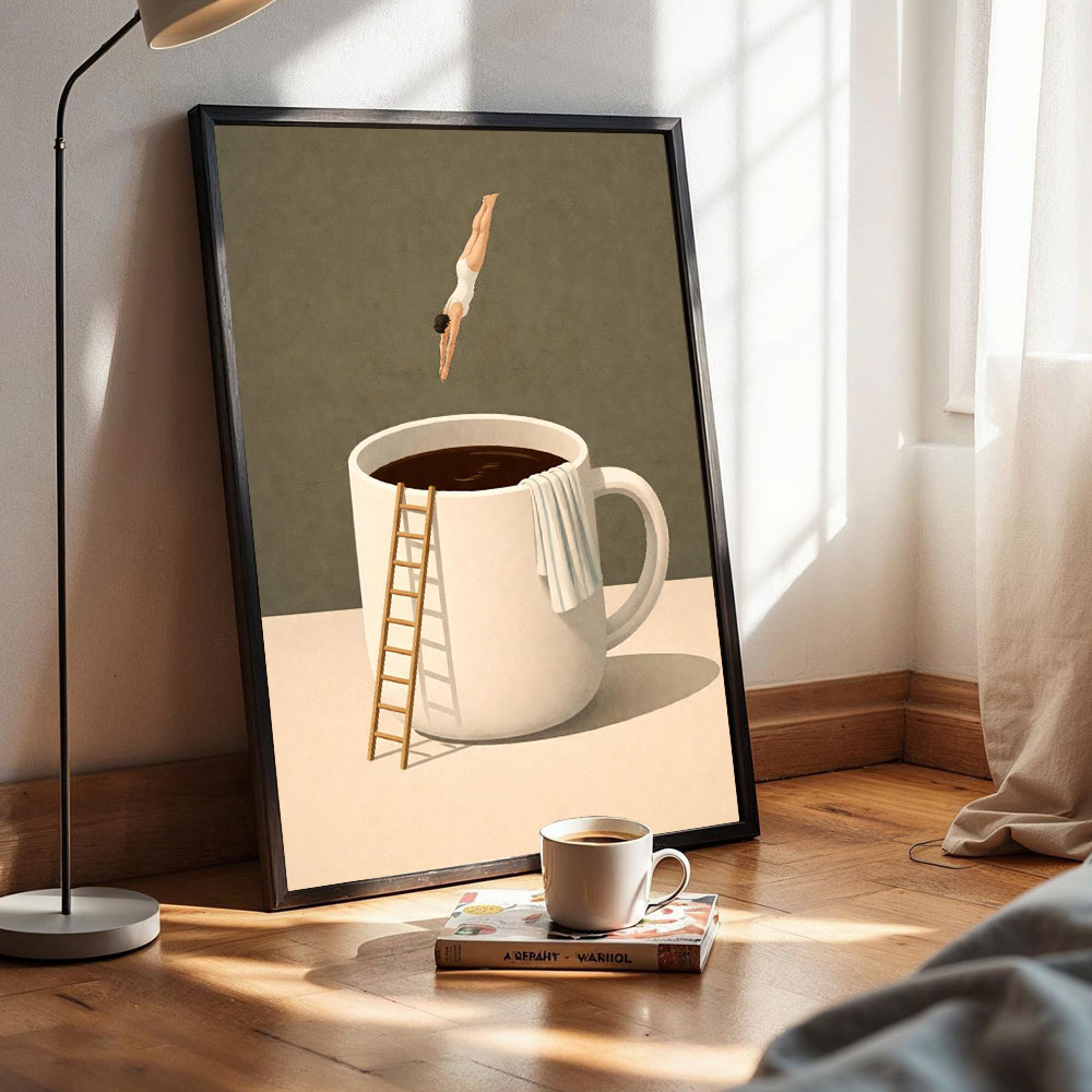 1pc frameless Coffee Adventure - Home Bar And Coffee recension och pris