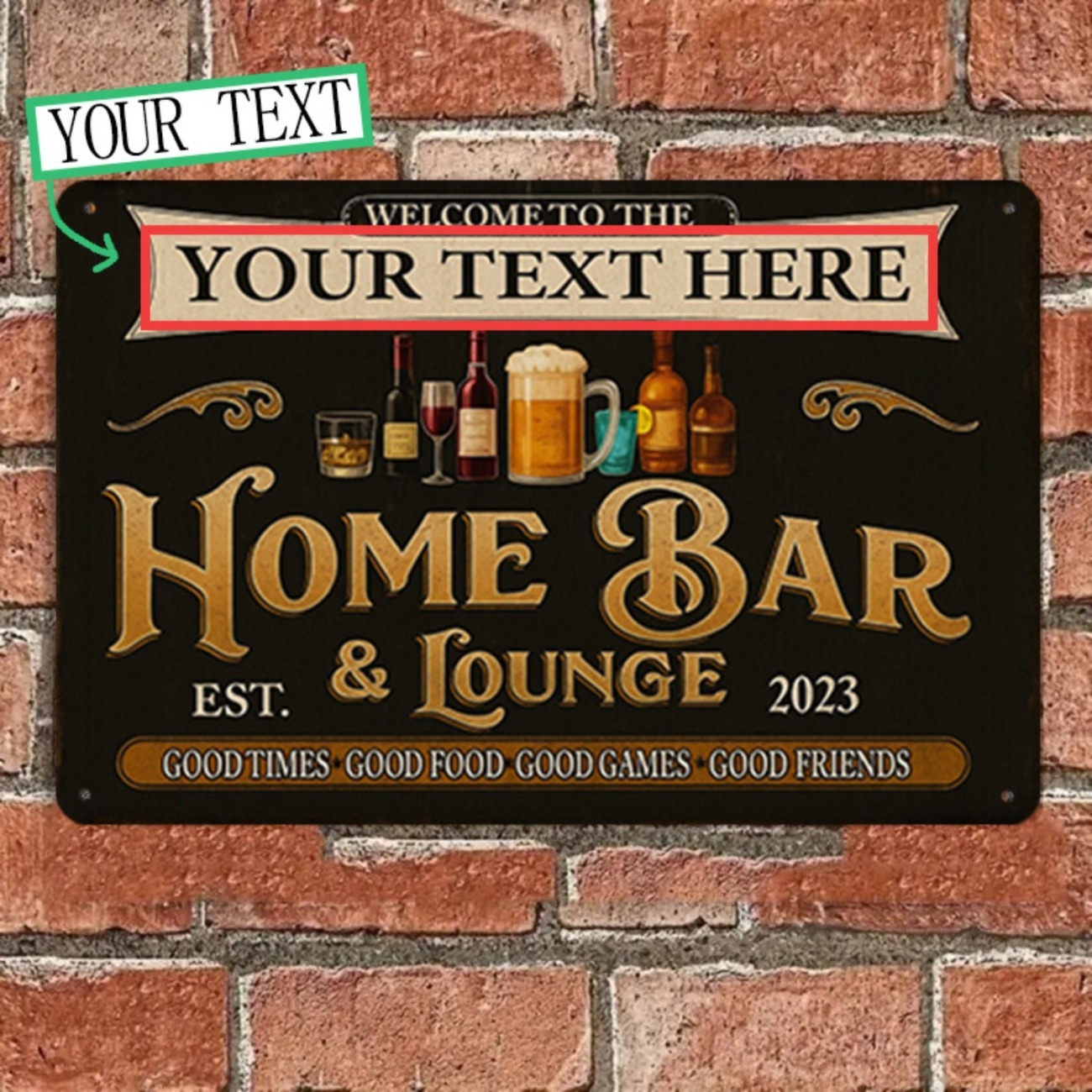 Personalized Custom Vintage Ho - Home Bar Lounge recension och pris