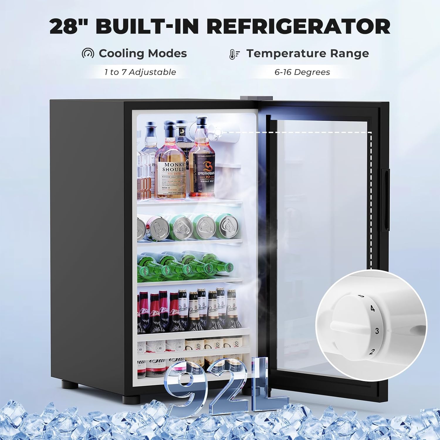 Fluted Coffee Bar Cabinet with - Home Bar And Fridge recension och pris