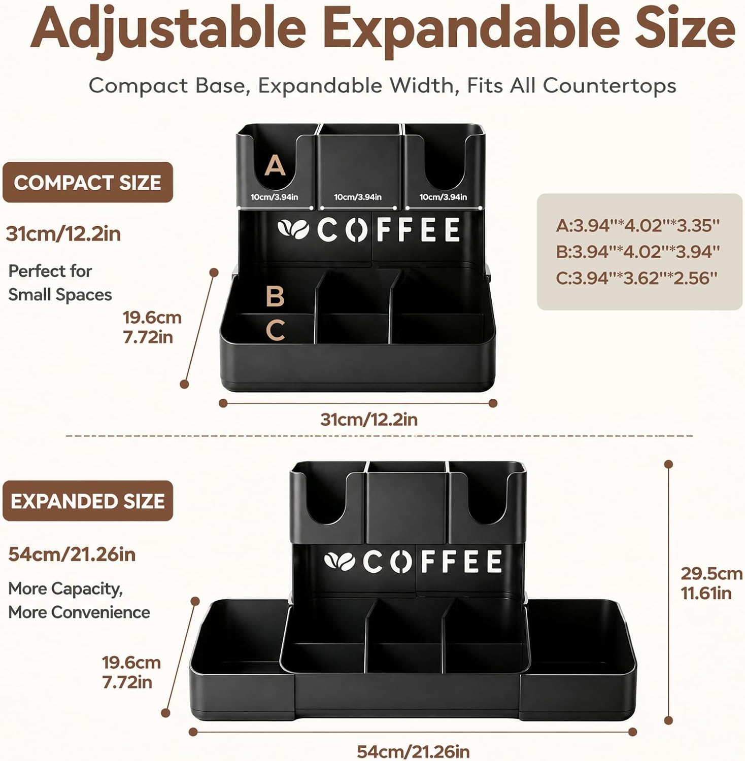 2 Tier Coffee Station Organize - Home Bar Setup recension och pris