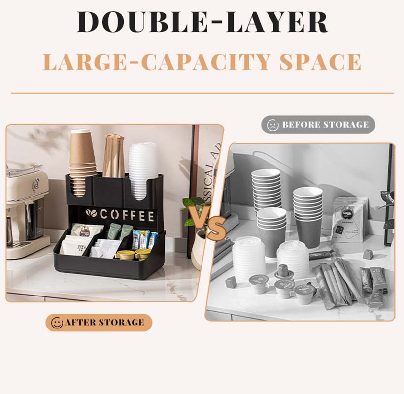 2 Tier Coffee Station Organize - Home Bar Setup recension och pris