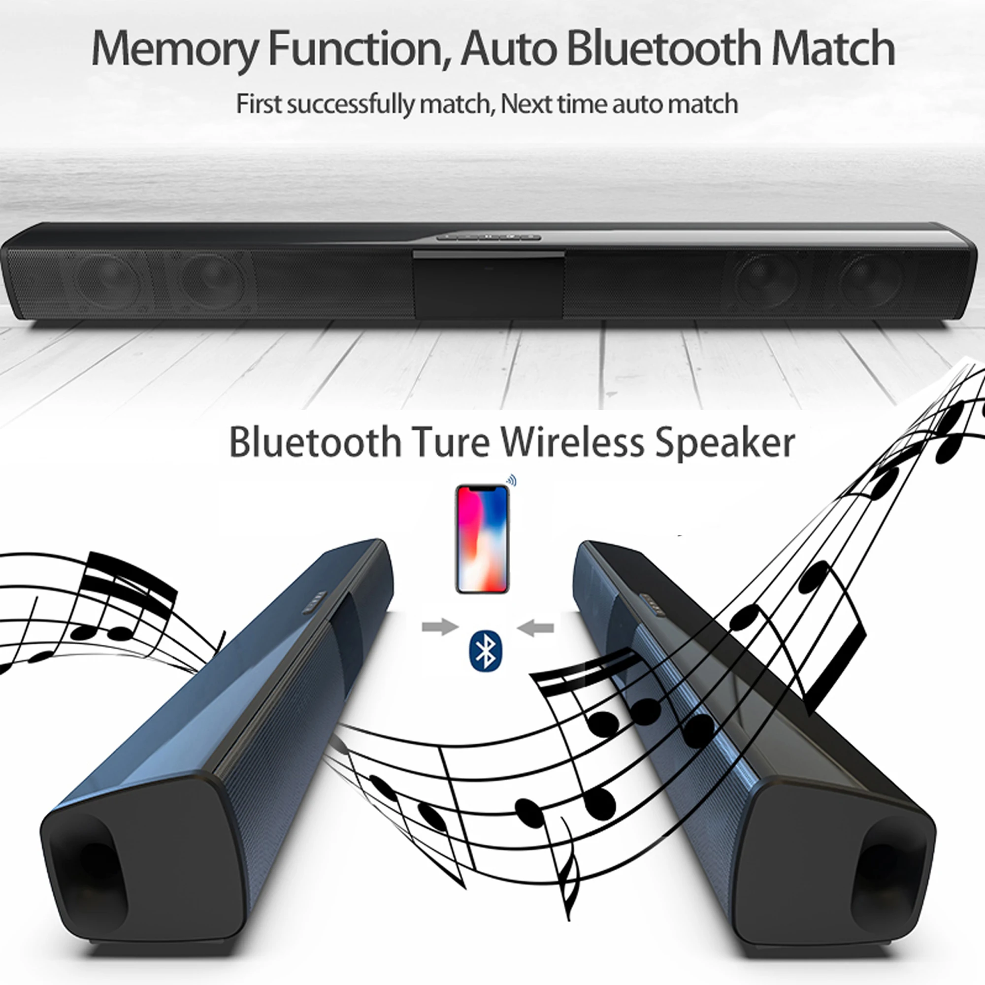 40W High Power Soundbar for TV - Home Bar And Theater recension och pris