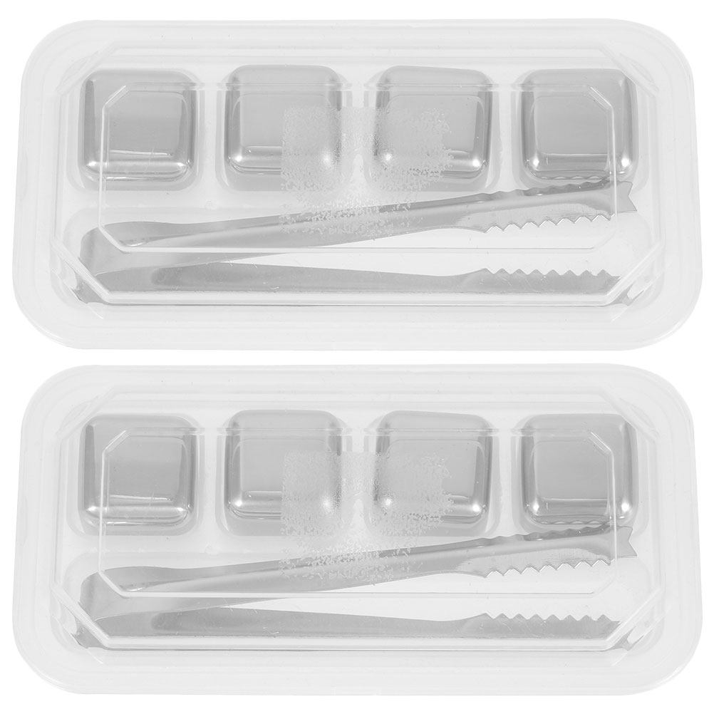2Sets Stainless Steel Ice Cube - Home Bar Set recension och pris