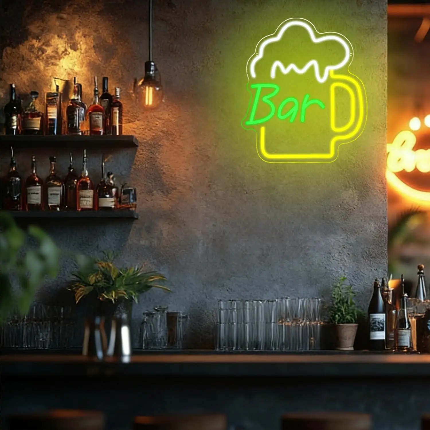 Beer Bar Neon Sign USB Dimmabl - Home Bar And Kitchen recension och pris
