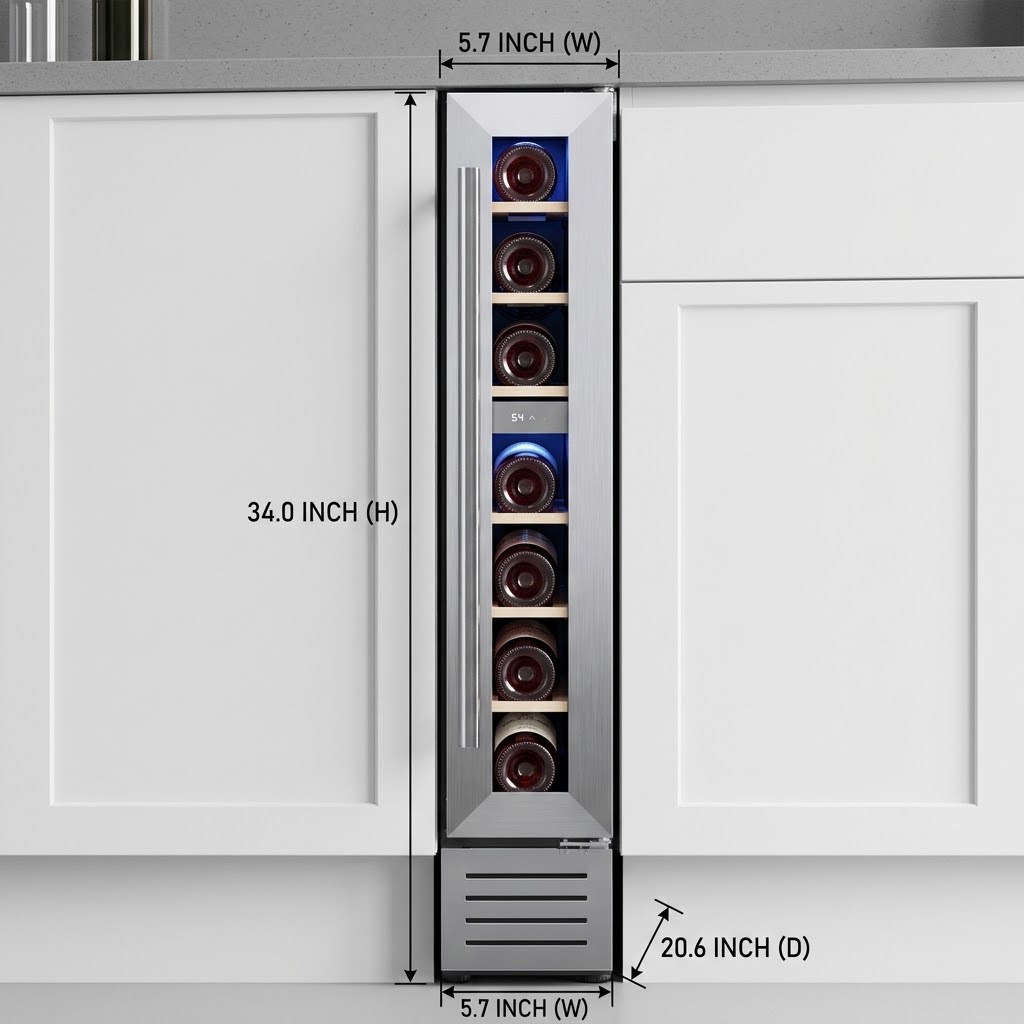 7 Bottle Mini Wine Cooler Refr - Home Bar And Fridge recension och pris