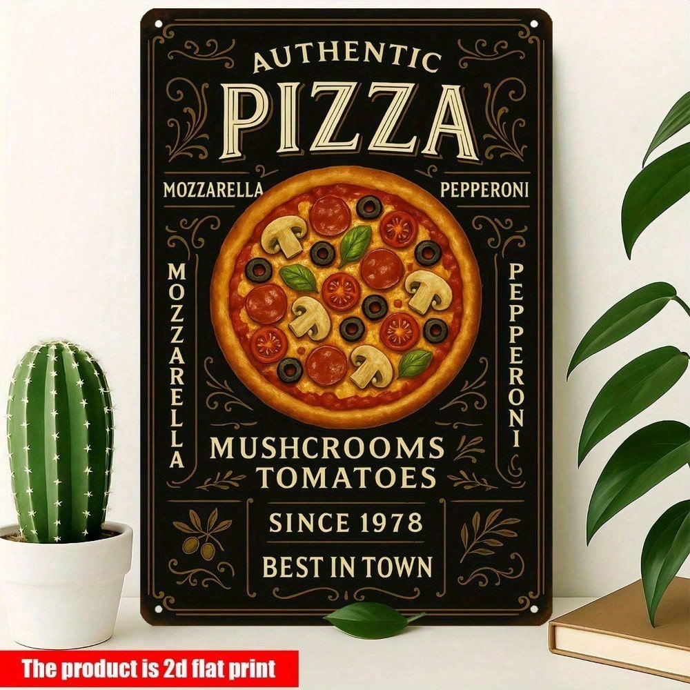 Vintage Pizzeria Metal Tin Sig - Home Bar And Kitchen recension och pris