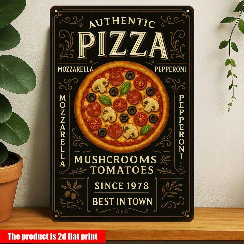Vintage Pizzeria Metal Tin Sig - Home Bar And Kitchen recension och pris
