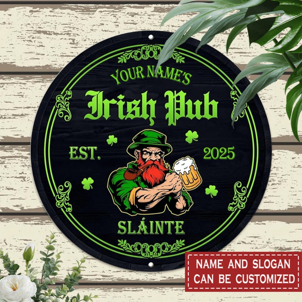 [2D Flat] Custom Name Irish Pu - Home Bar Signs recension och pris